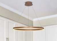 Orren Ellis Stockham 1-Light Chandelier Round Circle LED Kitchen Island Pendant Remote Dimming, 3.5" H x 24" W x 24" D New In Box $499