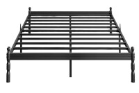 Ziyoo 18 Inch High Black Metal King Bed Frame with Roman Style Legs New In Box $299