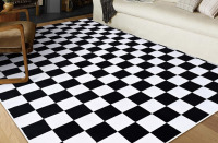 Charlton Home&reg; Fillender Plaid Area Rug Checkered Rug Washable Rugs For Living Room Carpet, 6' x 9' $199
