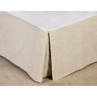 Victor Mill Linen Natural 15" King Bed Skirt New In Box $199