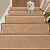 Latitude Run&reg; Non-Slip Woven Stair Treads, 15 Pieces New In Box $199