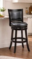 Boraam 24 in. Black Bristol Swivel Stool New in Box $299