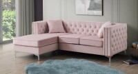 Latitude Run Paige G824B-SC Sofa Chaise, PINK New in Box 2 Boxes $1699