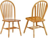 Sunset Trading Selections Arrowback Windsor Dining Side Chair in Light Oak Solid Wood New in BOx $299