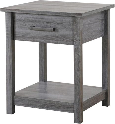 Glory Furniture Salem G056-N Gray Nightstand, Side Table, 24" H x 19" W x 20" D New in Box $299