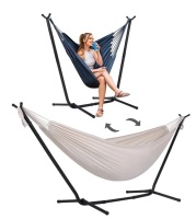 Suncreat 2-in-1 Heavy Duty 2 Person Hammock with Stand for Patio and Yard in Beige New Open Box $399