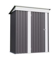 Patiowell 5x3 Metal Shed with Sloped Roof and Lockable Door (Gray) New in Box $399