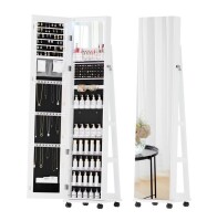 Bifanuo D6 LEDs Jewelry Armoire Standing with Full-Length Mirror New in Box $299