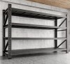 Miezab 4-Tier Metal Garage Storage Shelves, 24 in. D x 71.25 in. W x 70 in. H, Black Steel Heavy Duty Storage Rack New in Box $399