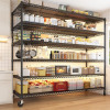 REIBII 82.6" H*60''W*17.7" D Steel Heavy Duty Wire Shelving with Wheels, 6-Tier Adjustable Storage Shelves 3598LBS Commercial Metal Shelves for Pantry, Garage, College Dorm School Industrial Shelving New in Box $399