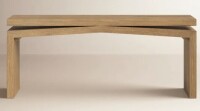 Four Hands Henn Solid Wood Console Table in Worn Oak New in Box $1599