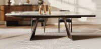Wrought Studio Moiser 65" to 94.5" Extendable Dining Table For 8-10 with Sintered Stone Top New $1199