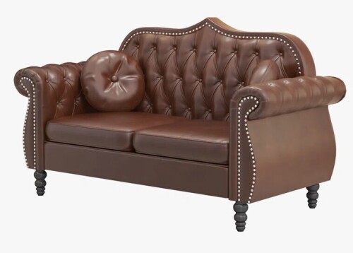 Charlton Home Deavan 60.23'' Faux Leather Loveseat New $799