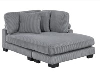 Homelegance Corduroy Reversible Chaise in Gray New in Box $1199