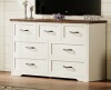 Ebern Designs Horizontal Dressser With 7 Ample & Rustic Elegance Drawers New in Box $399