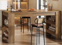 Ophelia & Co 63" Farmhouse Dining Table, Counter Height Bar Table With Storage New in Box $$99