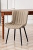 George Oliver Heitger Leather Upholstered Side Chair Modern Dining Chairs, Wingback Dining Room Chair in Khaki New in Box $399