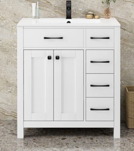Eclife 30" Freestanding Single Bathroom Vanity Base Cabinet In White New in Box $599