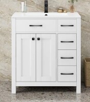 Eclife 30" Freestanding Single Bathroom Vanity Base Cabinet In White New in Box $599
