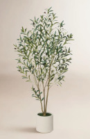Joss & Main George Artificial Olive Tree in Round Planter, UV Protected Faux Olive Tree for Indoor Home Decor New In Box $199