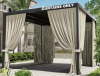 Equal Fitness Outdoor Gazebo Curtains Polyester Side Wall For Gazebo, 4-Panels Sidewall Curtains For Patio, Garden And Backyard (Only Curtains), 12' x 20' in Cream New In Box $299