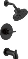 Delta Nicoli 14 Series H2Okinetic Bathtub and Shower Faucet Set, Matte Black Shower Head and Handle Set, Valve Trim Kit, Matte Black 144749-BL (Valve Included) New In Box $399