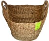 Birch Lane&trade; Cole and Grey Seagrass Handmade Large Woven Brown Decorative and Functional Storage Basket with Ring Handles New $199 - 2