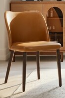 Winston Porter Upholstered Solid Wood Dining Chair - Ergonomic Curve & Plush Padding New in Box $299