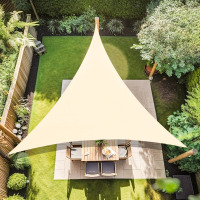 Artpuch Customize Triangle Sun Shade Sail, 10' H x 11' W x 15' D New $299
