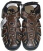 Khombu Pair of Mens Hal Fisherman Sandals Waterproof, Protective Bump Toe Adjustable Fit Mens Summer, Brown, New Size 12 - 2