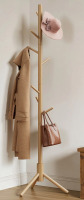 Rebrilliant Adosinda Freestanding Coat Rack, Sturdy Wooden Coat Stand, 8- Hook Coat Rack, 3 Height Options, Used in Bedroom, Hallway and Entryway, for Storing Coats, Hats, Bags, Umbrella Stand and Coat Hooks $199