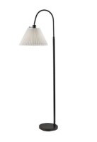 Adesso Thalia Floor Lamp, Black/White Fabric Shade $299