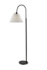 Adesso Thalia Floor Lamp, Black/White Fabric Shade $299
