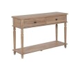 Powell Mcghie Rustic Two Drawer Wood Console Table with Shelf, Natural New in Box $599
