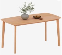 George Oliver Solid Wood Dining Table for 6 People, 59" Long Rustic Rectangular Kitchen Table with Large Tabletop New in Box $499