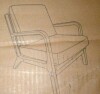 Mercer41 Cute Accent Chair With Solid Wood Legs in Green New in Box $599 - 2