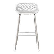 Moe's Home Piazza Bar Stool in White 37.2" x 19.29" x 19.68") - QX-1004-02 New Shelf Pull $399