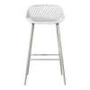 Moe's Home Piazza Bar Stool in White 37.2" x 19.29" x 19.68") - QX-1004-02 New Shelf Pull $399