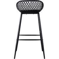 Moe's QX-1004-02 Piazza Outdoor Bar Stool in Black Poly & Metal New in Box $399