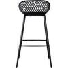 Moe's QX-1004-02 Piazza Outdoor Bar Stool in Black Poly & Metal $399