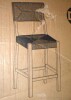 Bay Isle Home Cledia 21" Wide Rustic Farmhouse Style Solid Wood Ratten Seat Counter Stool New in Box $399 - 2