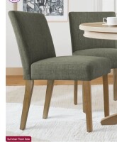 Lark Manor Alesana 18.5" W Linen Blend Upholstered Solid Wood Dining Chair in Green New in Box $499