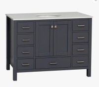 Wade Logan Claudett 48'' Single Bathroom Vanity with Top in Gray New in Box $1299