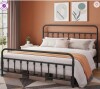 August Grove Cal King Classic Iron Platform Bed with High Headboard and Footboard New in Box $499