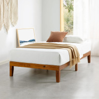 Mellow Naturalista Classic 12-Inch Solid Wood Platform Bed | Wooden Slats, No Box Spring Needed, Easy Assembly | Twin, Cherry New in Box $299
