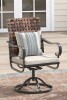 Lark Manor Outdoor Swivel PE Rattan Dining Chair With Cushion New in Box $299