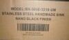 Attop Attop Handmade Nano Black Stainless Steel Scratch-resistant 32 Inch Double Bowls Undermount Kitchen Sink With Strainer BK-5050-3218-UM New in Box $399 - 2