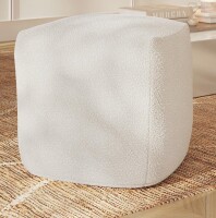Poly & Bark Metz 18" Boucle Fabric Pouf New In Box $299