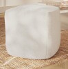 Poly & Bark Metz 18" Boucle Fabric Pouf New In Box $299