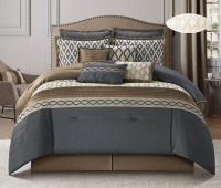 Nanshing America, Inc Caval 10 Piece King Size Jacquard Comforter Set New In Box $299